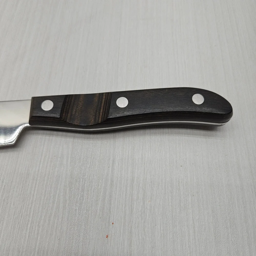 Oneida Entree Cutlery Butcher Knife 8 Inch Blade Full Tang Wood Handle Japan